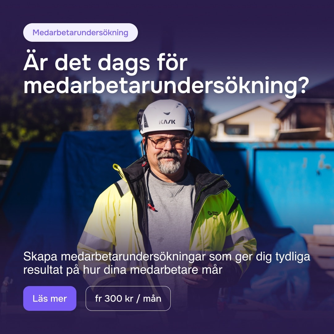 Annons i flödet: Medarbetarundersökning, 1
