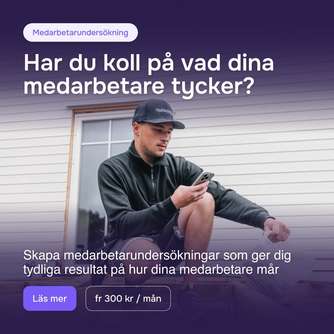 Annons i flödet: Medarbetarundersökning, 2