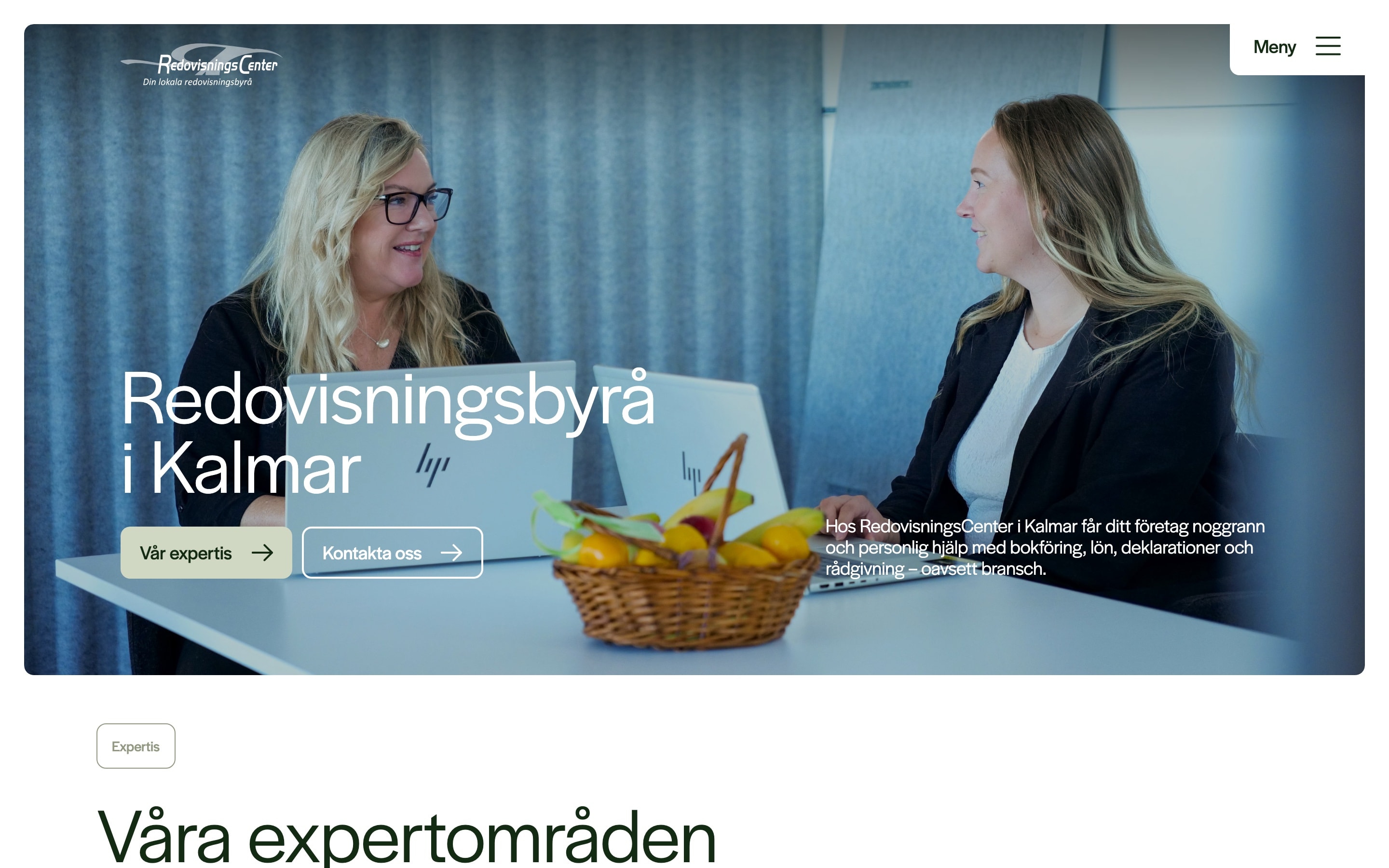 Startsidan på rckalmar.se