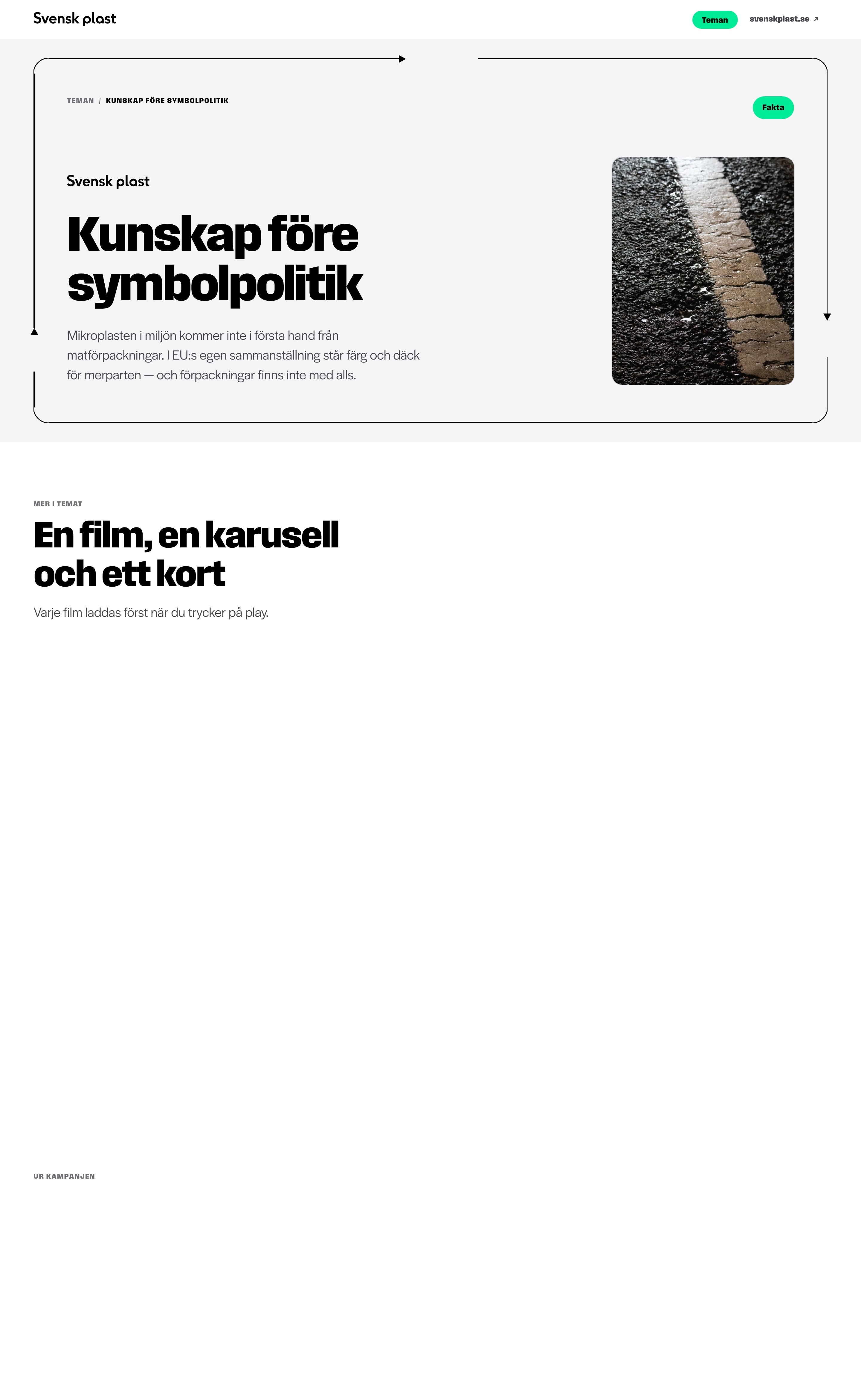 Kunskap före symbolpolitik på teman.svenskplast.se