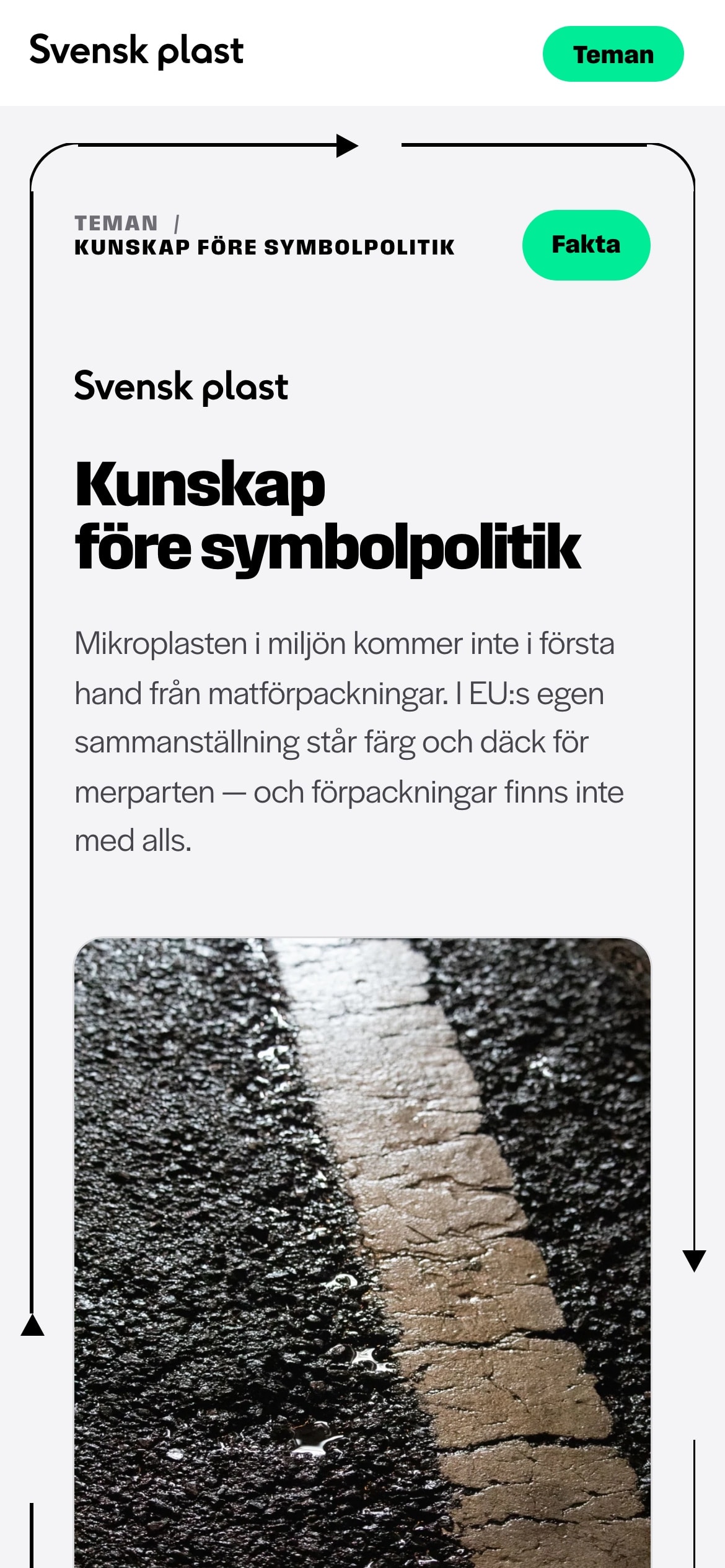 Kunskap före symbolpolitik på teman.svenskplast.se i mobilen