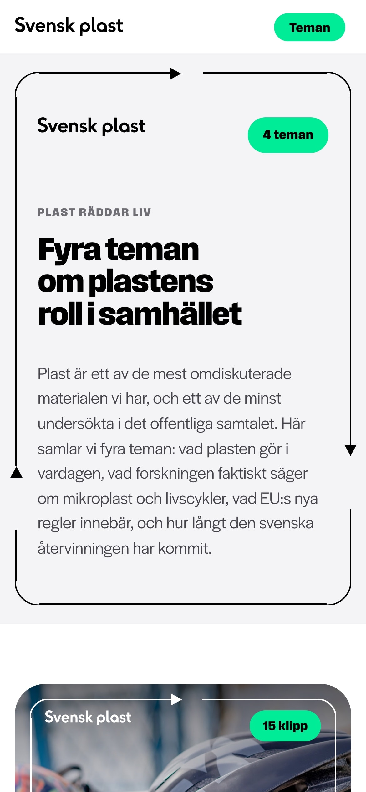 Navet på teman.svenskplast.se i mobilen