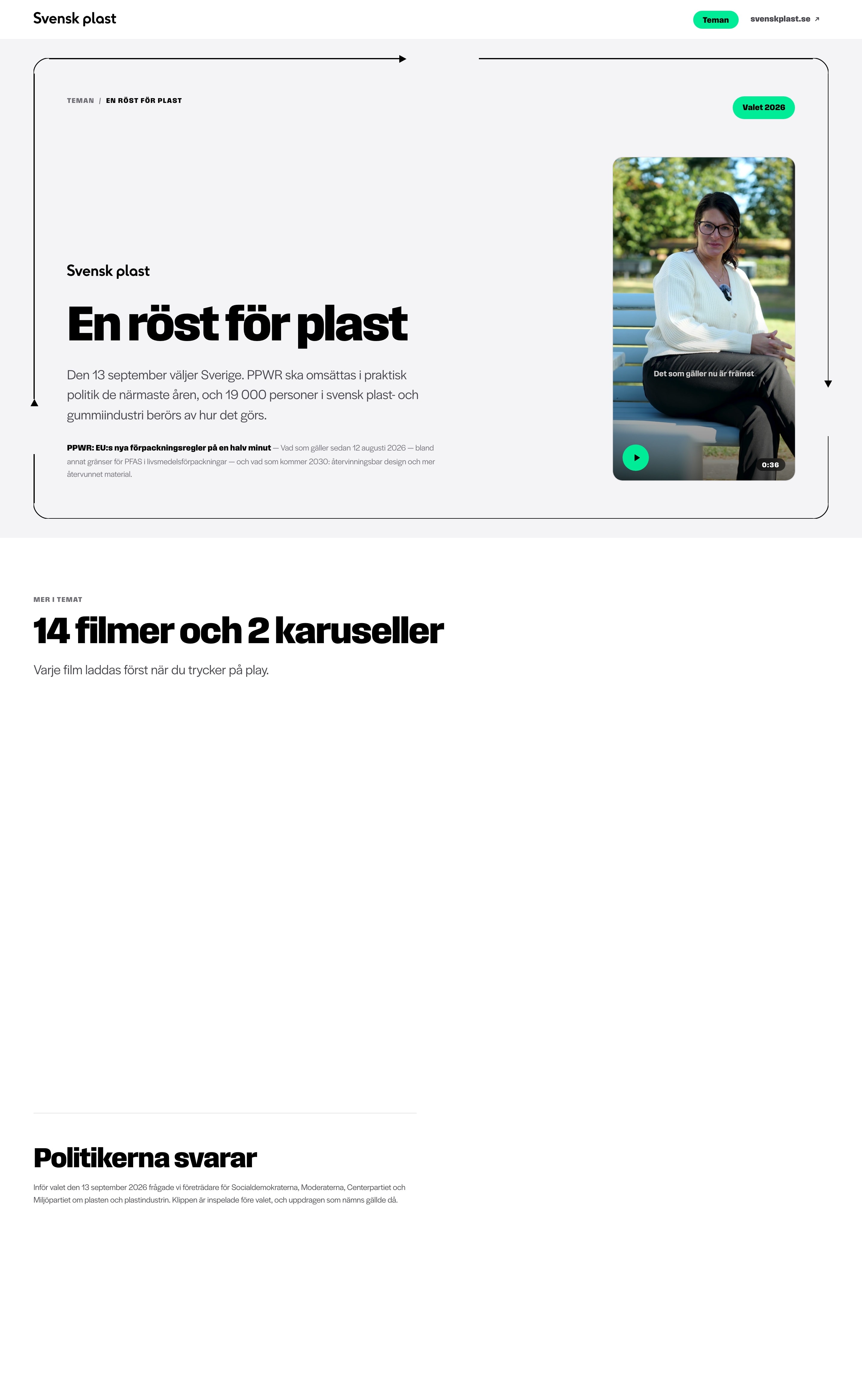En röst för plast på teman.svenskplast.se