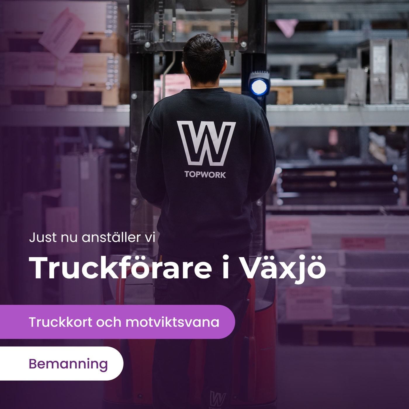Jobbannons: Truckförare i Växjö